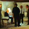 Harrington: Figures in Light Blue Room