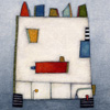Helga Sermat: Structure on blue grey no.2